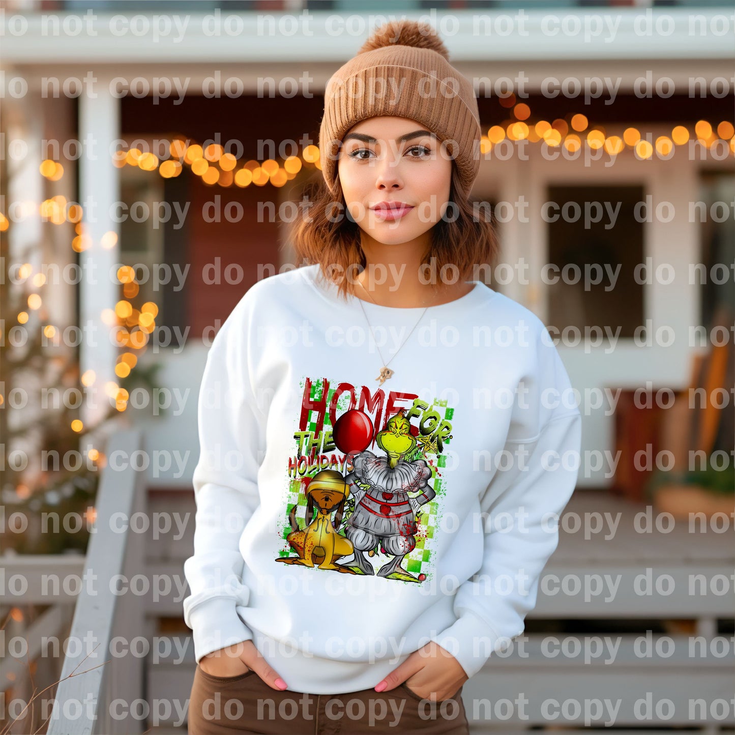 Home For The Holidays Black and White/Colored Dream Print or Sublimation Print