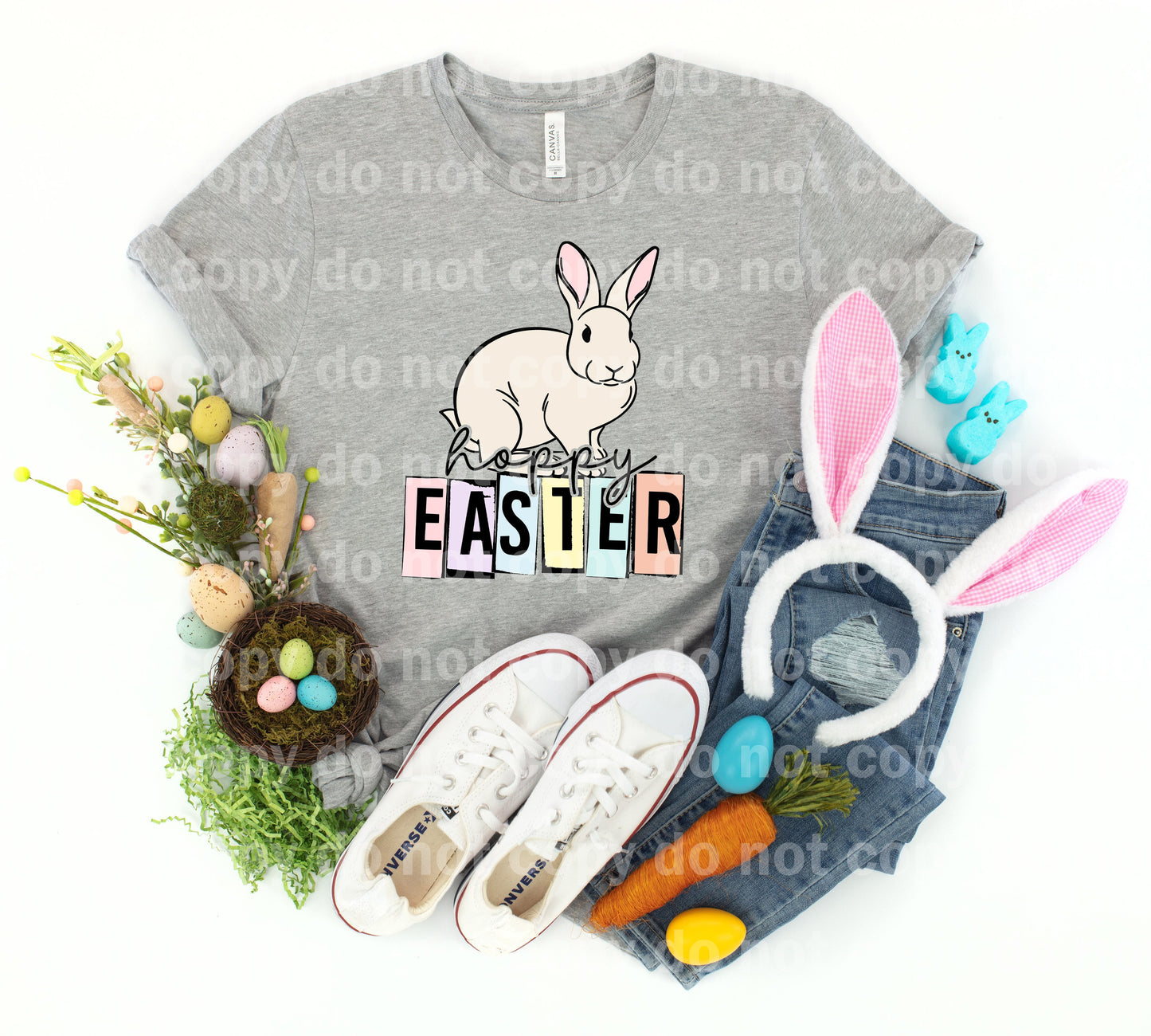 Hoppy Easter Bunny Full Color/One Color Dream Print or Sublimation Print