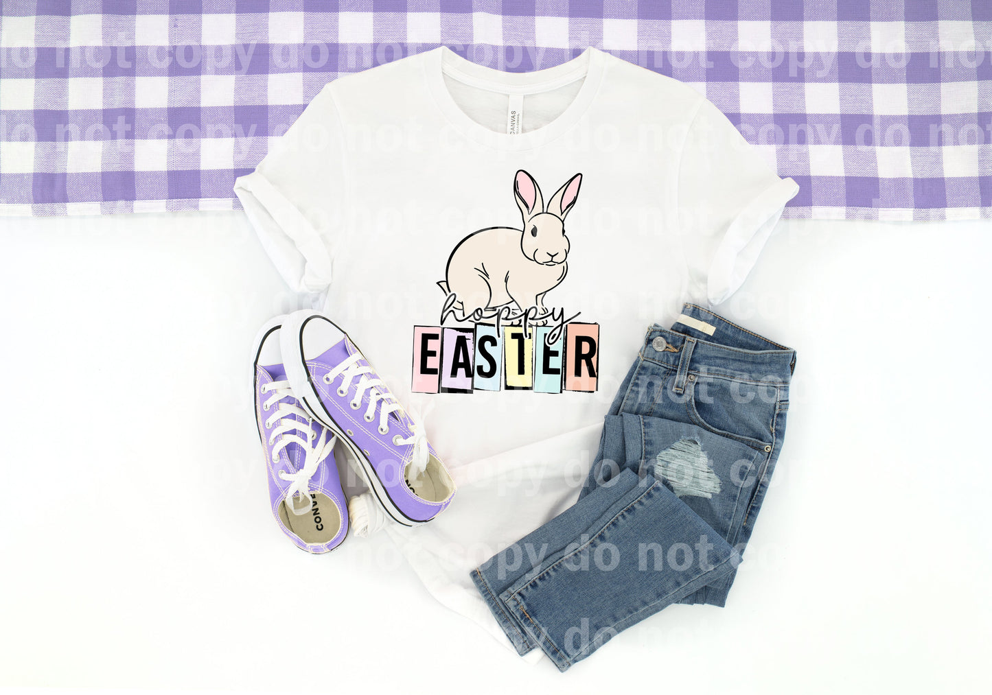 Hoppy Easter Bunny Full Color/One Color Dream Print or Sublimation Print
