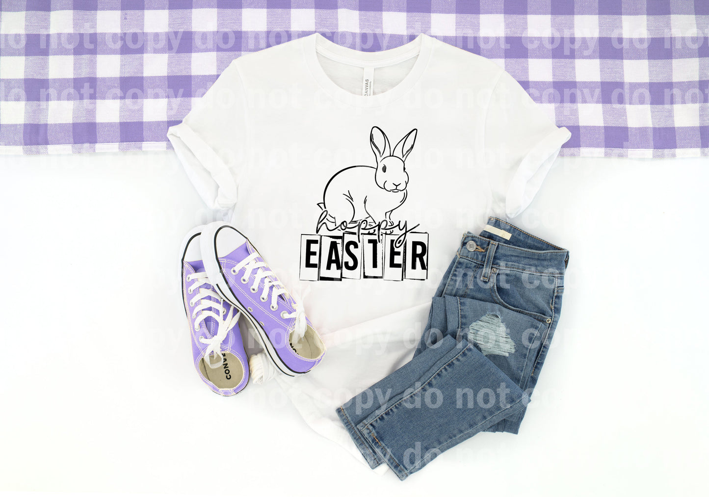 Hoppy Easter Bunny Full Color/One Color Dream Print or Sublimation Print