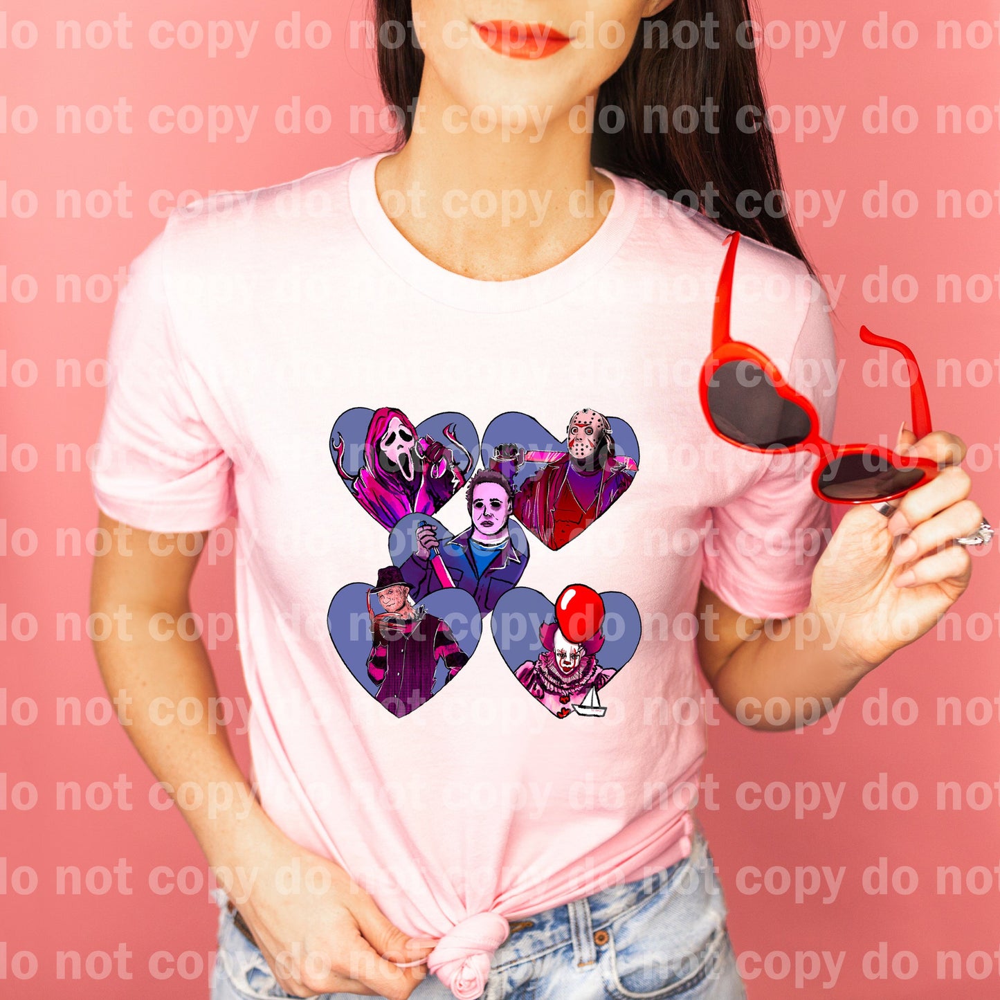 Horror Characters Hearts Dream Print or Sublimation Print