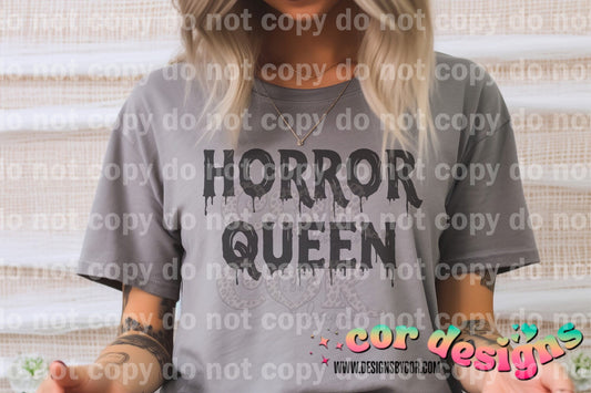 Horror Queen Drippy Black/White Dream Print or Sublimation Print