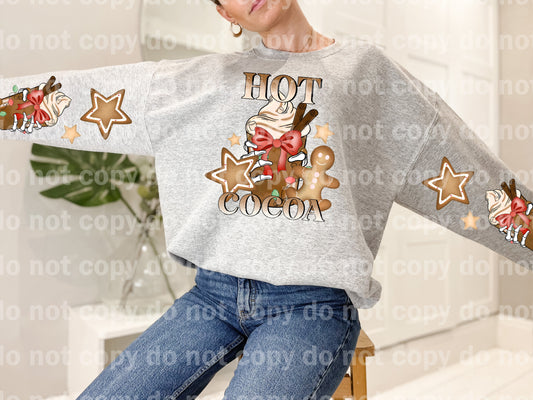 Hot Cocoa Gingerbread With Optional Two Rows Sleeve Designs Dream Print or Sublimation Print