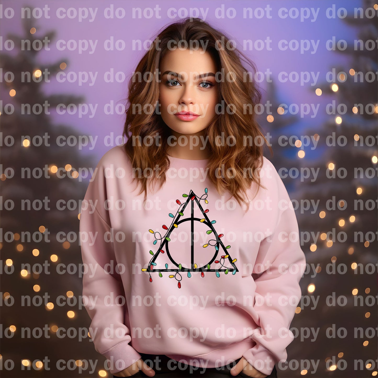 HP Deathly Hallows Christmas Lights Dream Print or Sublimation Print