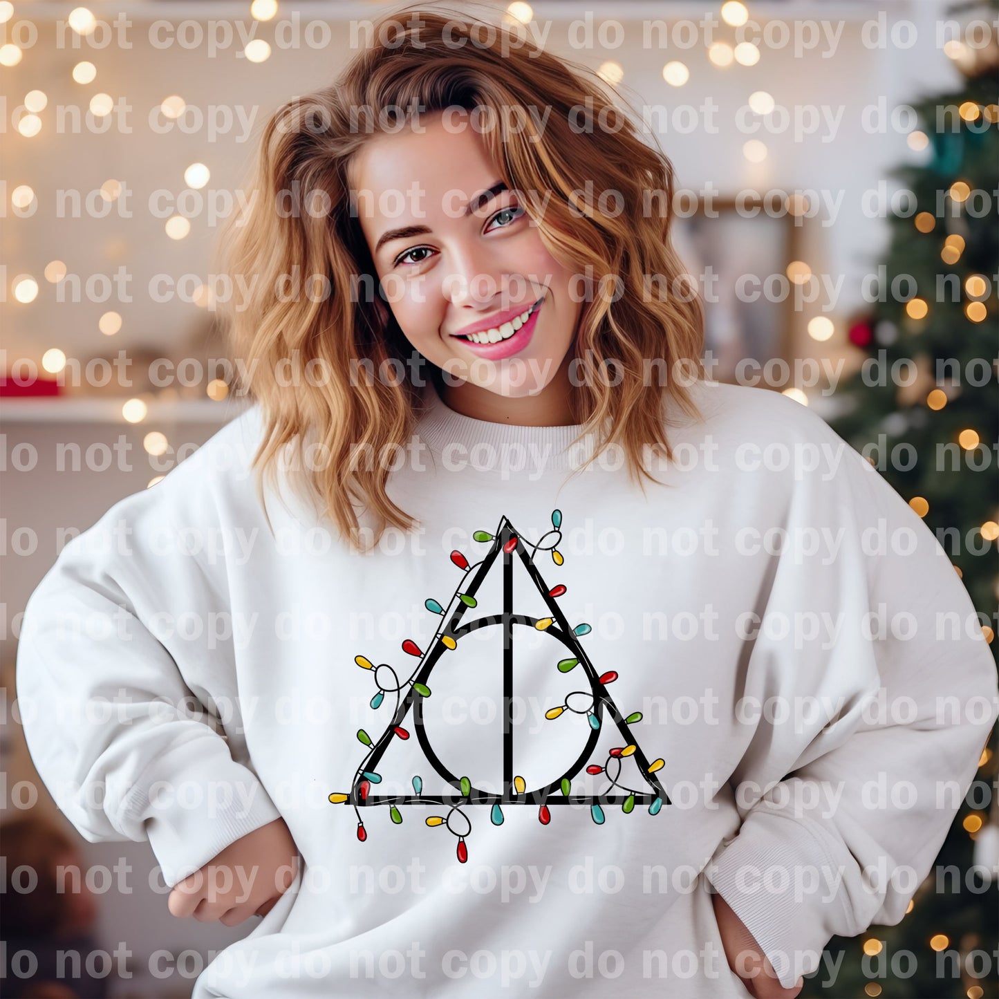 HP Deathly Hallows Christmas Lights Dream Print or Sublimation Print