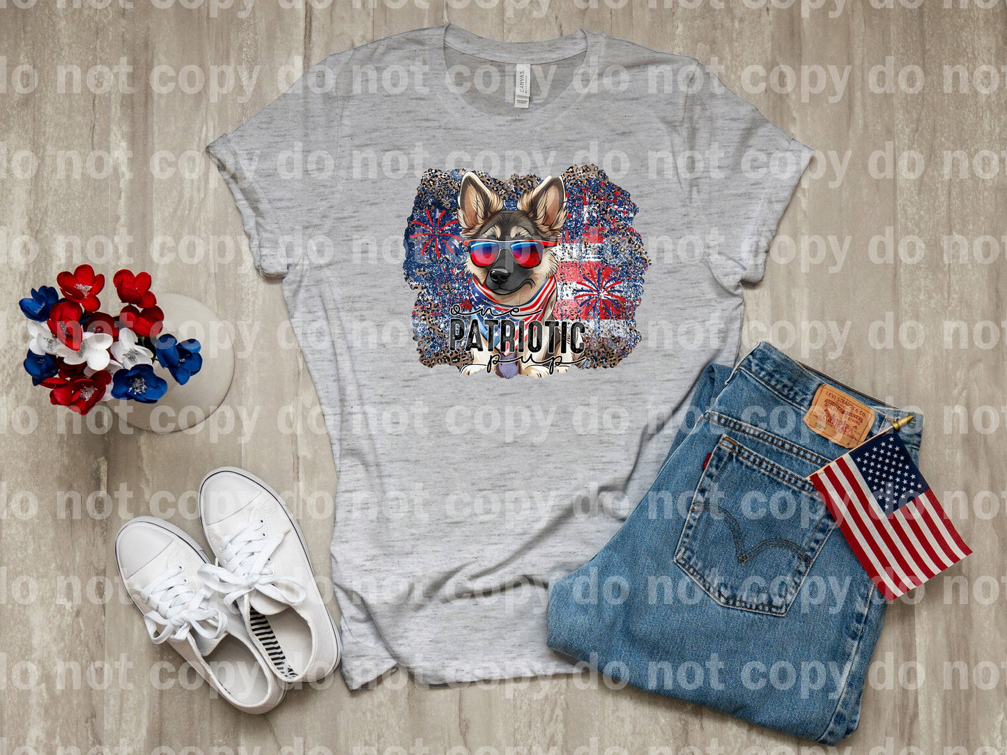 One Patriotic Pup Husky Pup Dream Print or Sublimation Print