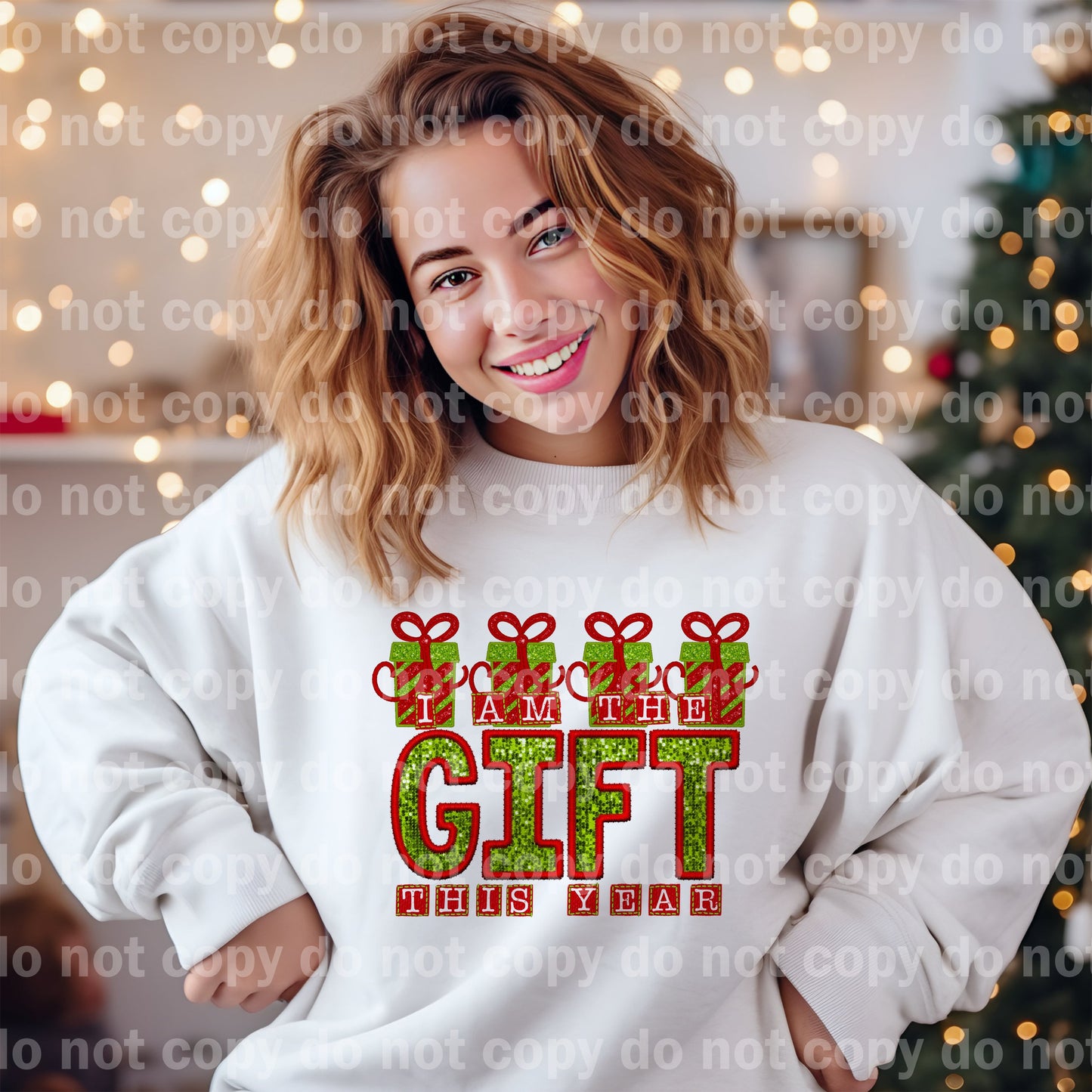 I Am The Gift This Year with Optional Sleeve Design Dream Print or Sublimation Print