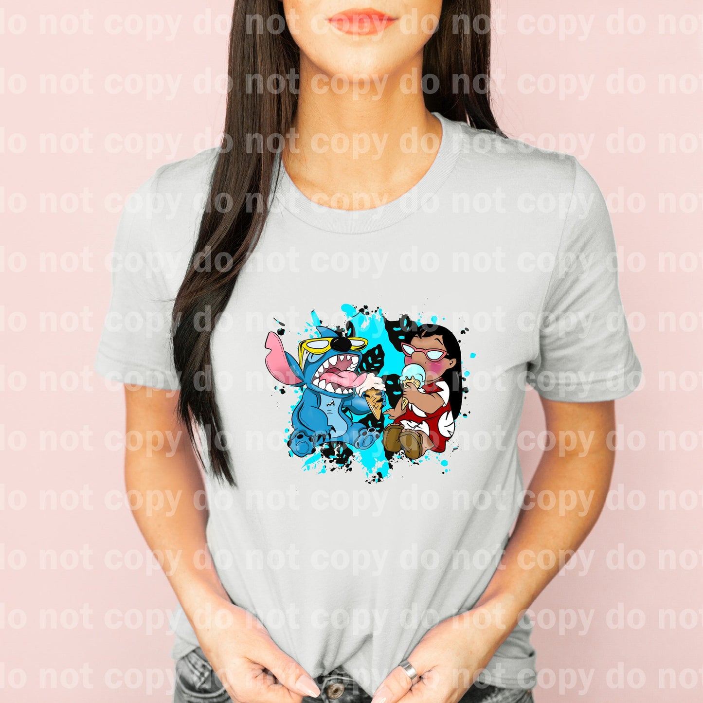 Ice Cream Friends Blue experiment Hawaiian Girl Dream Print or Sublimation Print