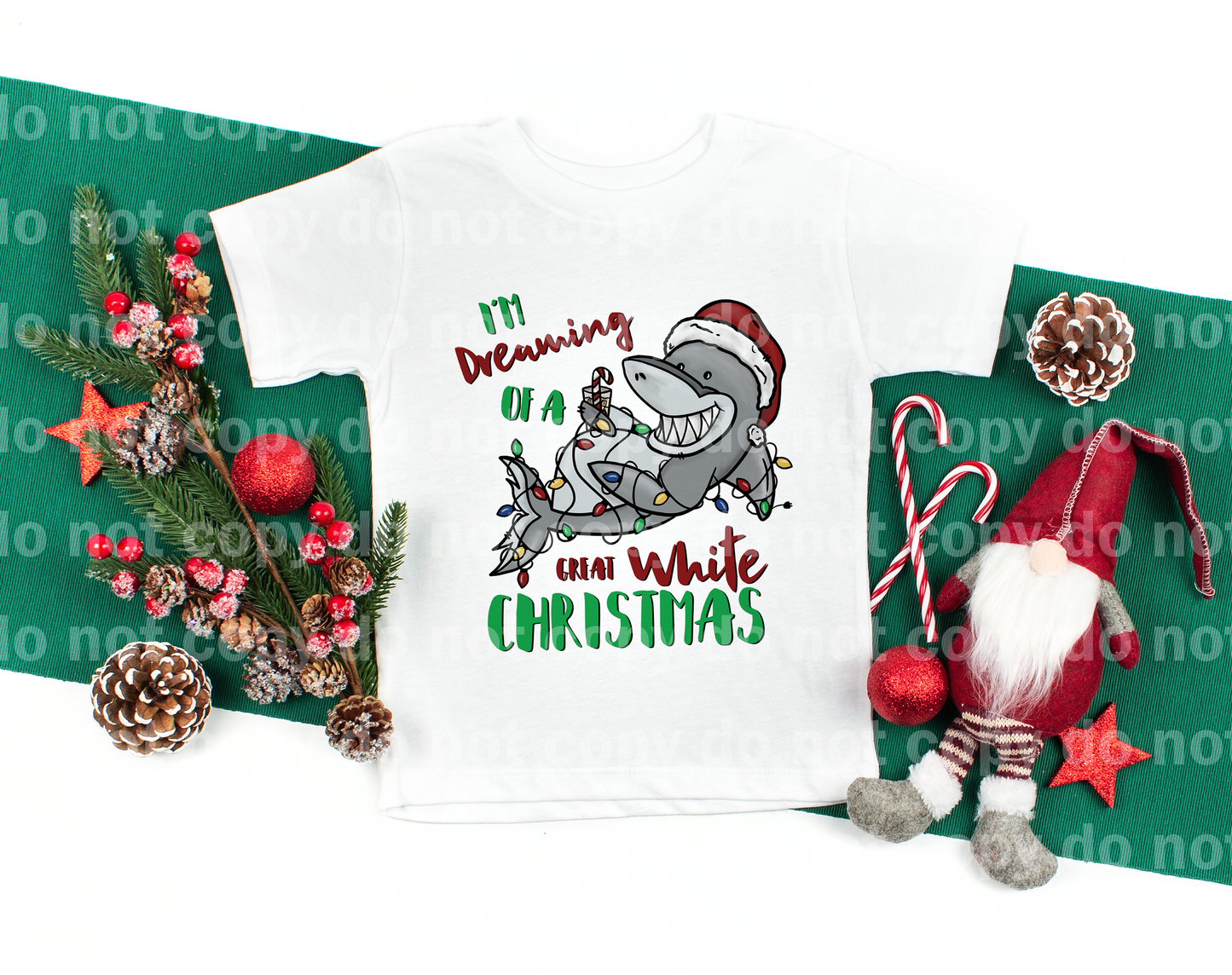 I'm Dreaming of a Great White (shark) Christmas Dream Print or Sublimation Print