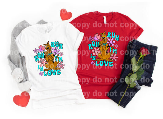 I'm In Love Scooby Dog Valentine Dream Print or Sublimation Print