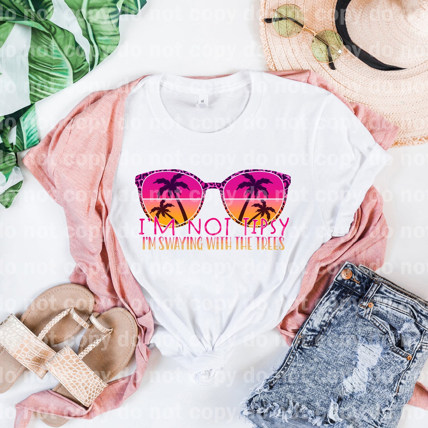 I'm Not Tipsy I'm Swaying with The Trees Pink /Monochrome Dream Print or Sublimation Print