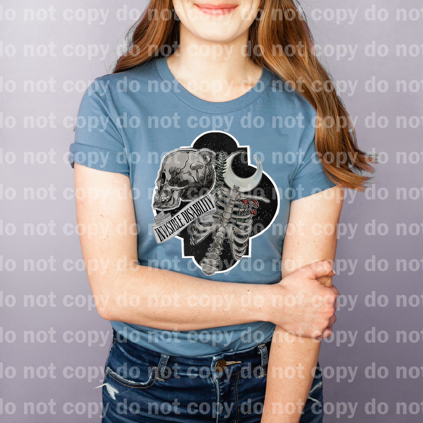 Invisible Disability Skull Moon Emblem