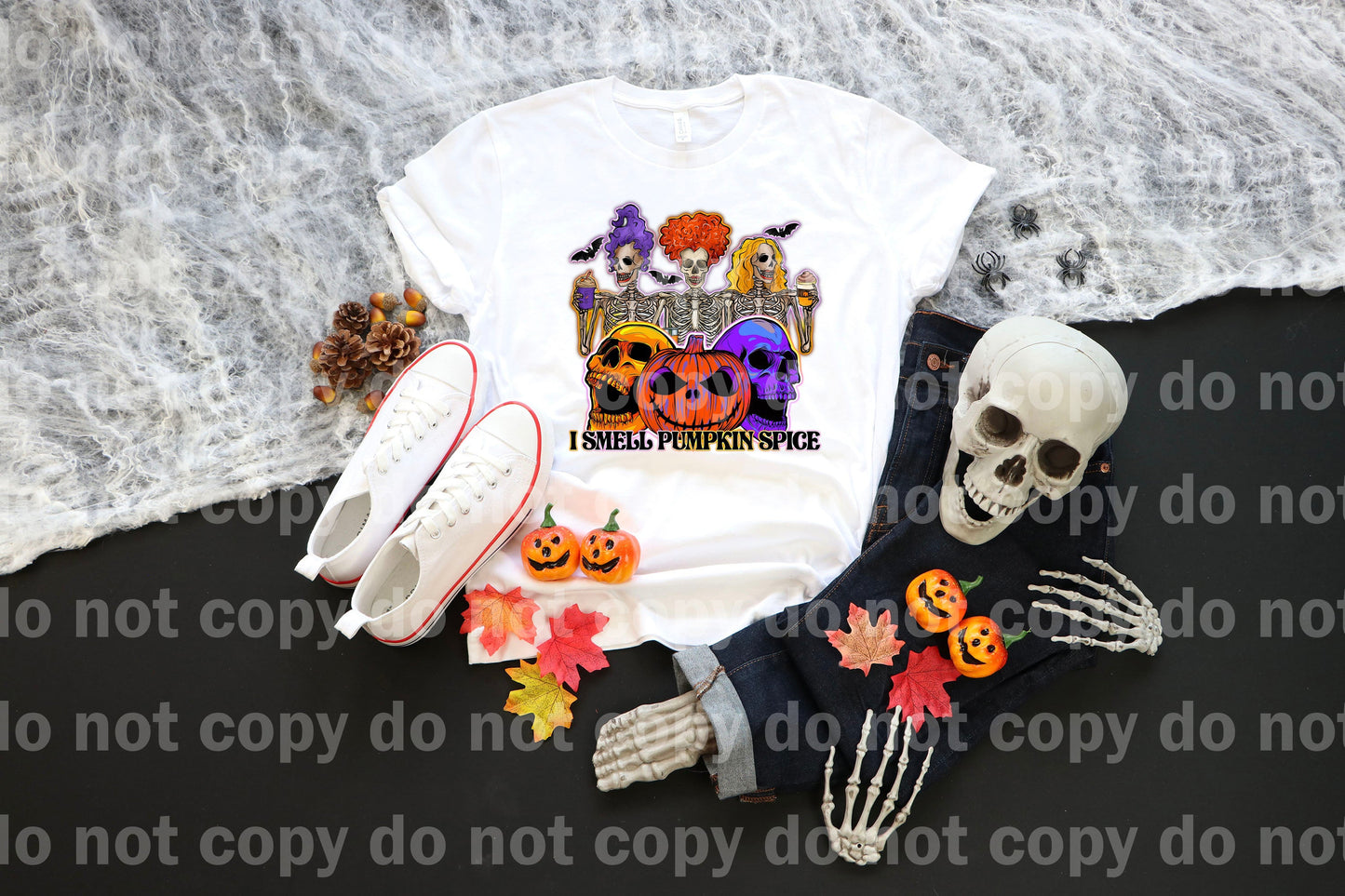 I Smell Pumpkin Spice Witch Skulls Dream Print or Sublimation Print