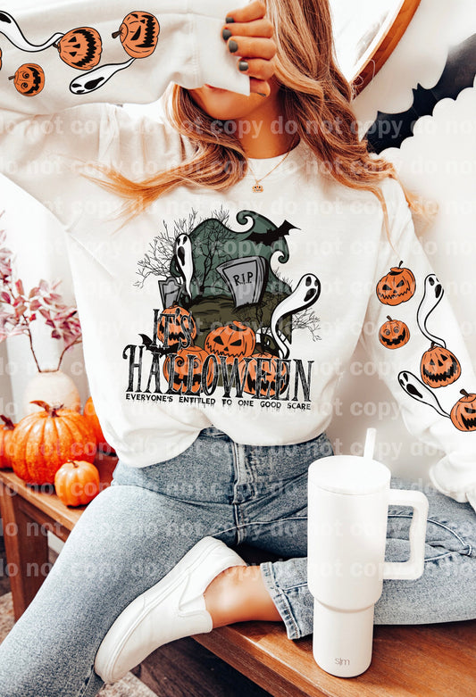 It's Halloween Pumpkins With Optional Two Rows Sleeve Designs Dream Print or Sublimation Print