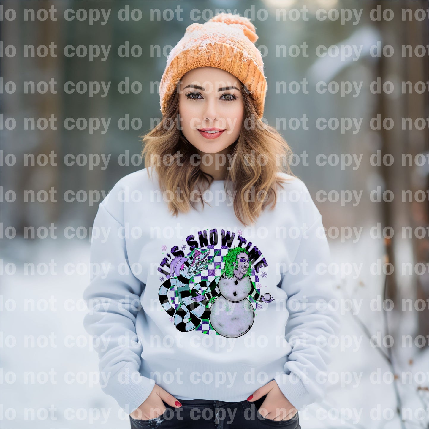 It's Snow Time Black and White/Full Color Dream Print or Sublimation Print