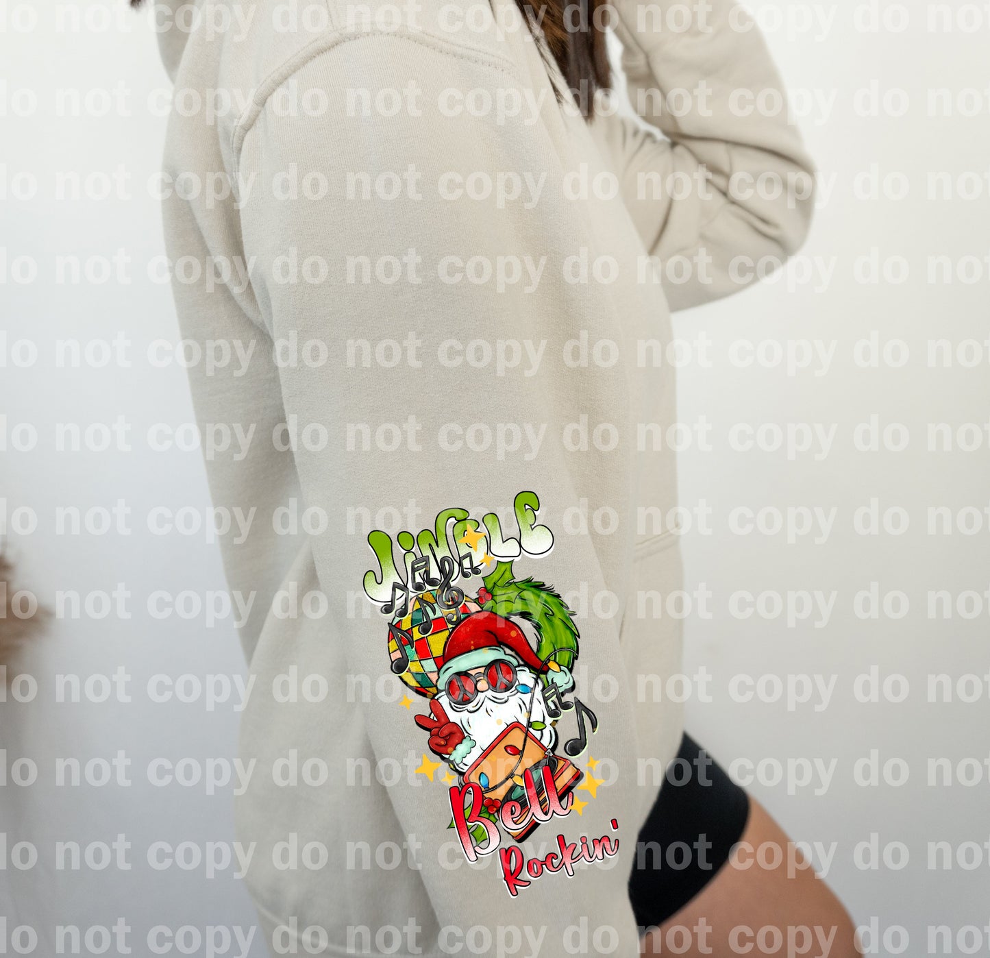 Jingle Bell Rockin with Optional Sleeve Design Dream Print or Sublimation Print