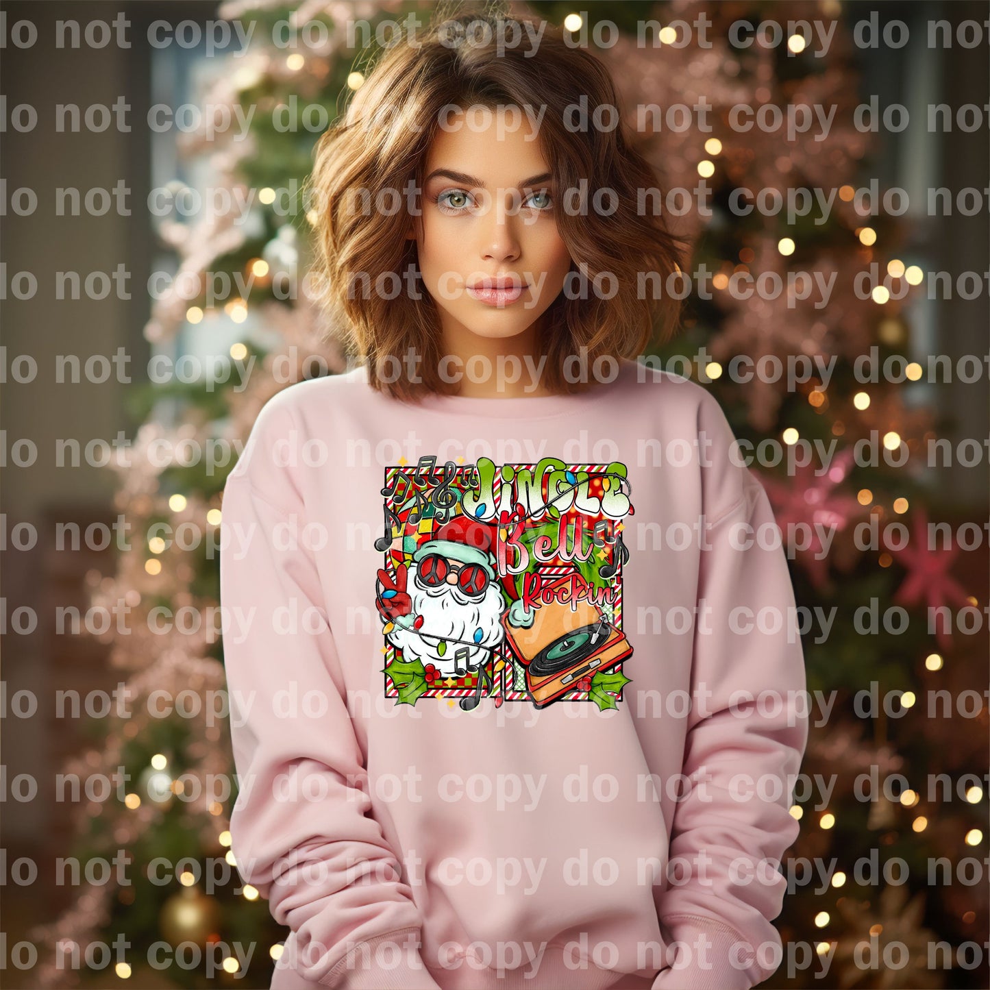 Jingle Bell Rockin with Optional Sleeve Design Dream Print or Sublimation Print