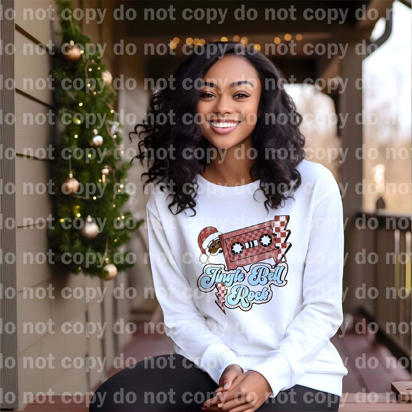 Jingle Bell Rock Santa Dark Skin/Light Skin Dream Print or Sublimation Print