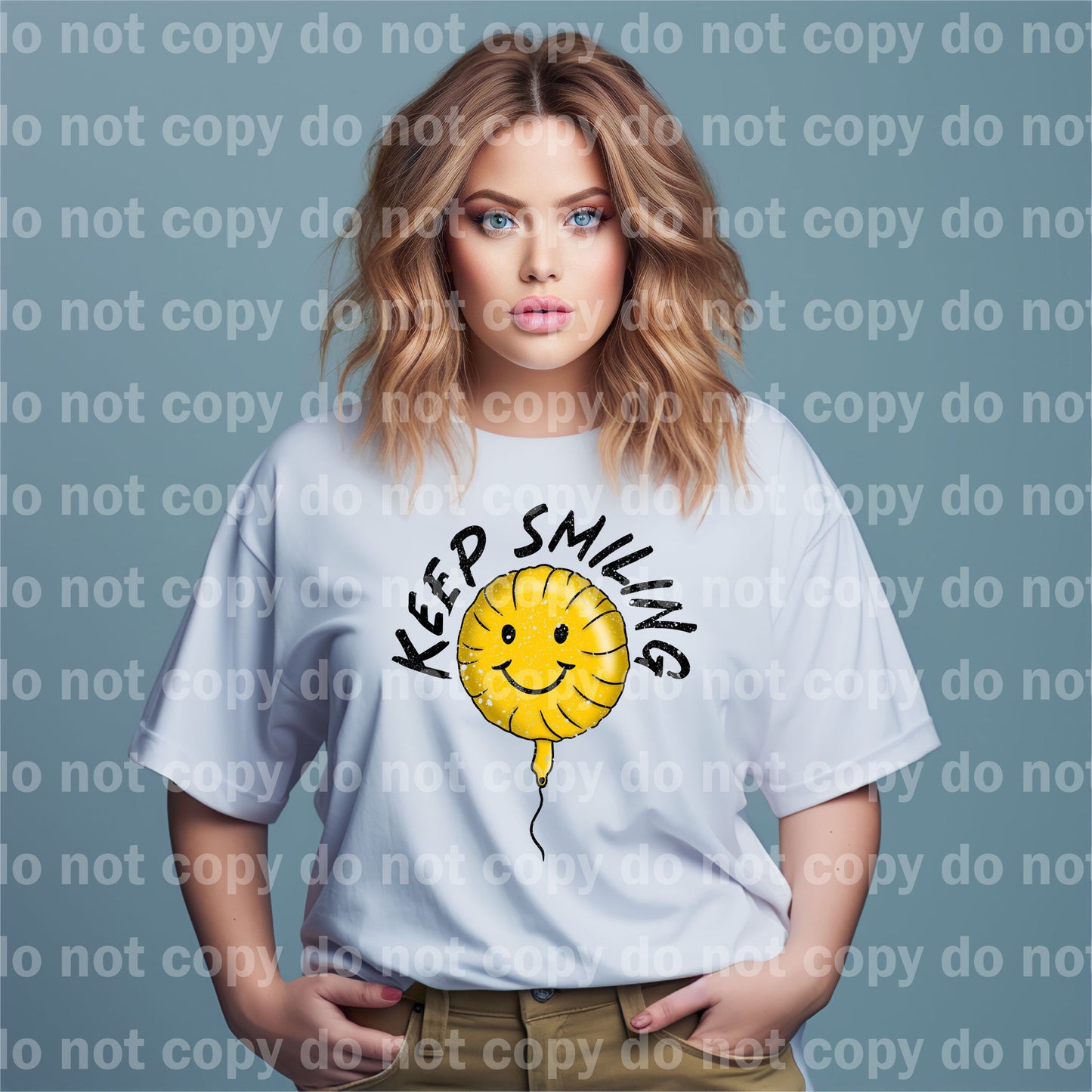 Keep Smiling Balloon Distressed/Non Distressed Dream Print or Sublimation Print