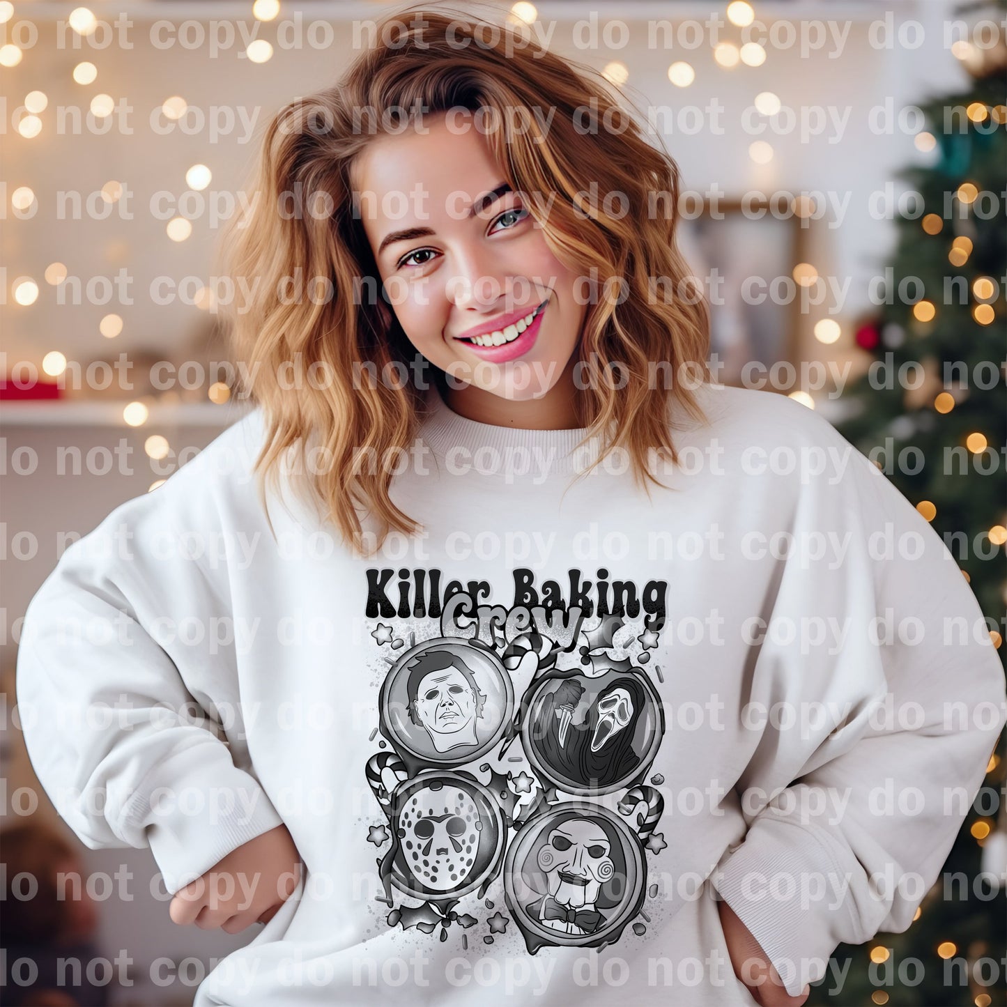 Killer Baking Crew Black and White with Optional Sleeve Design Dream Print or Sublimation Print