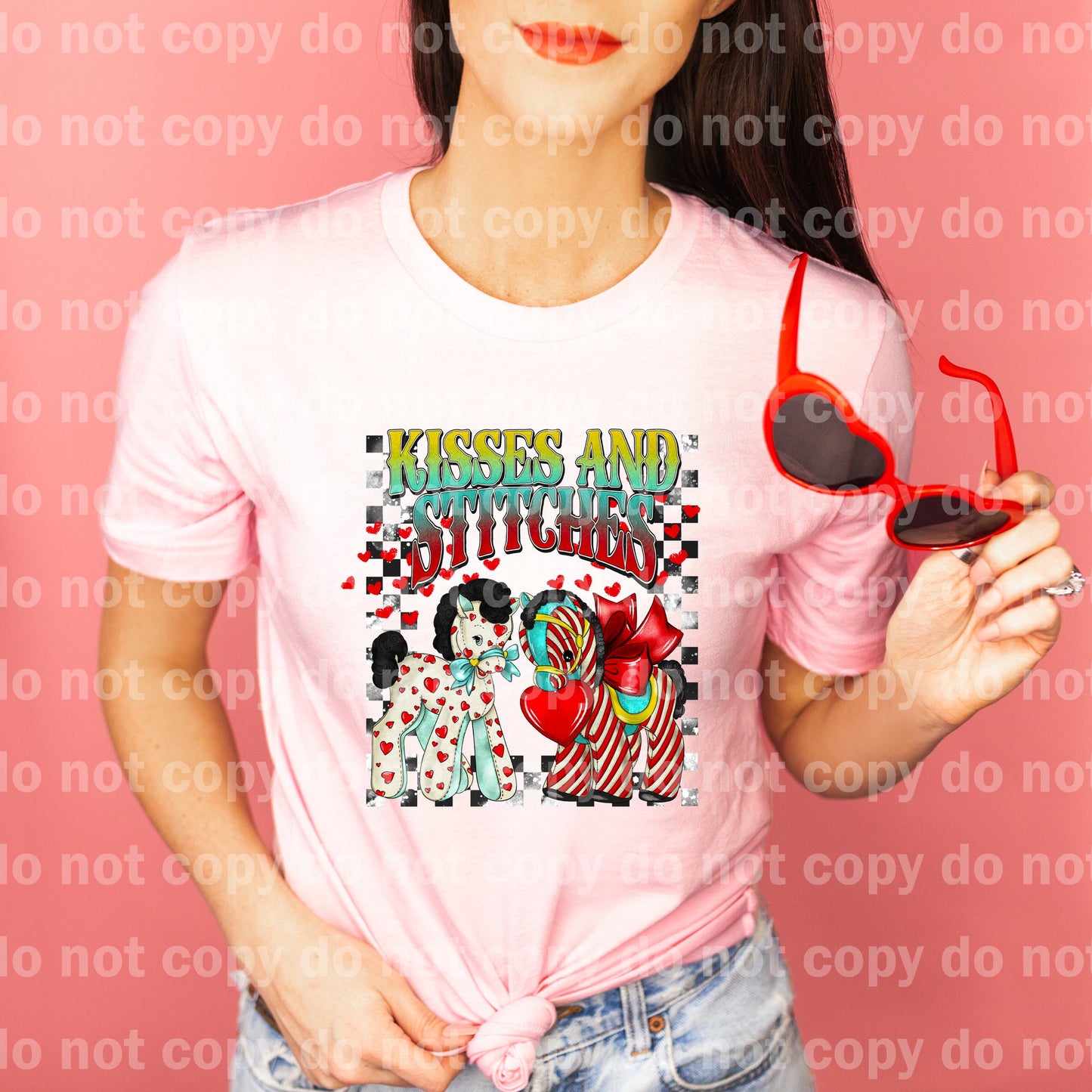 Kisses and Stitches with Optional Sleeve Design Dream Print or Sublimation Print
