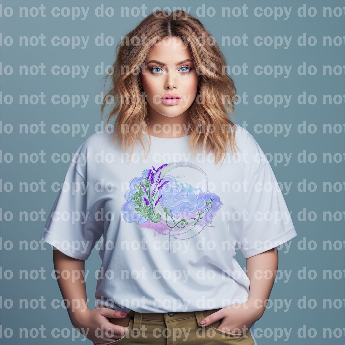 Lavender And Moon Colored/White Dream Print or Sublimation Print