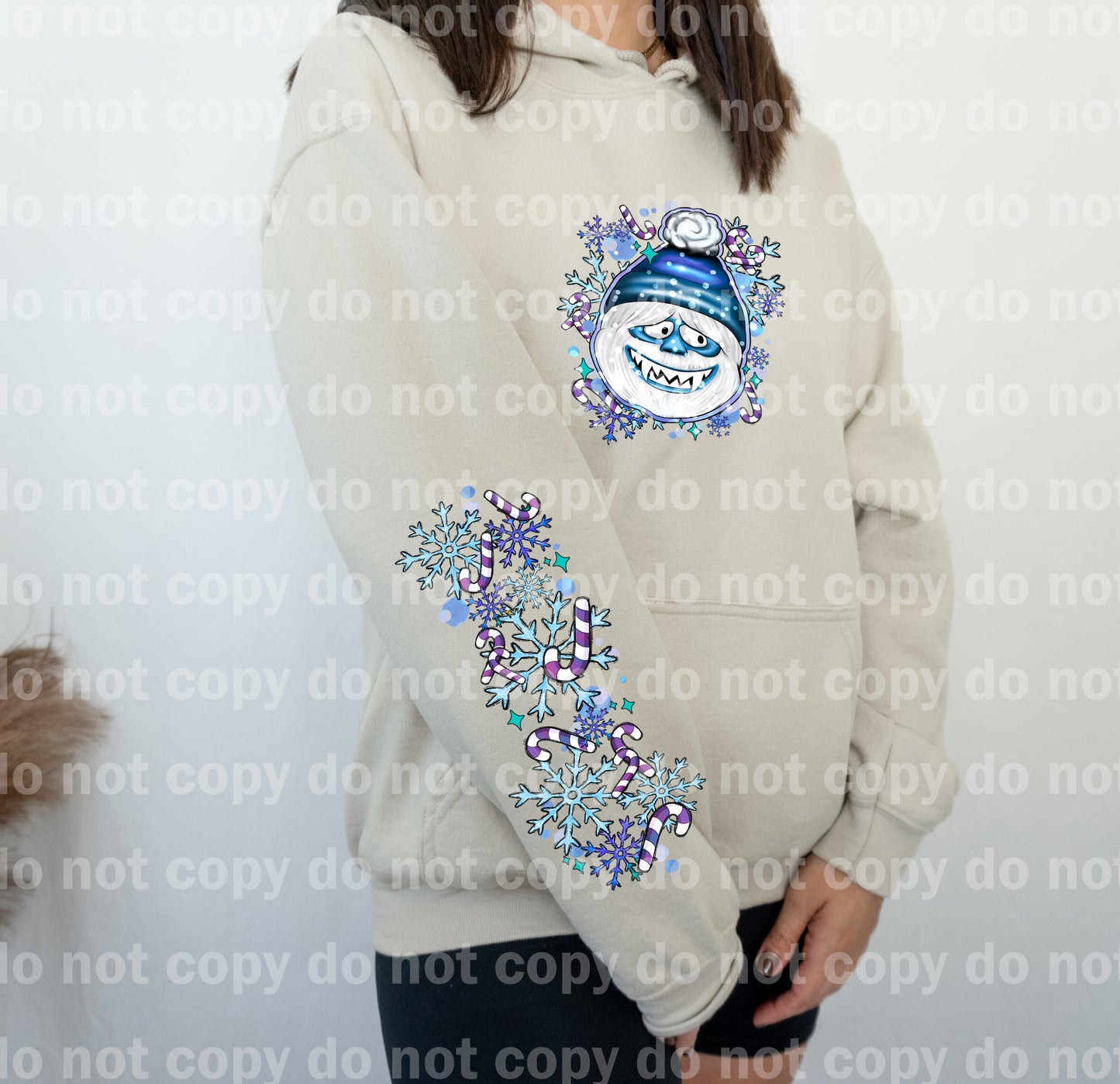 Let It Snow Head with Optional Sleeve Design Dream Print or Sublimation Print