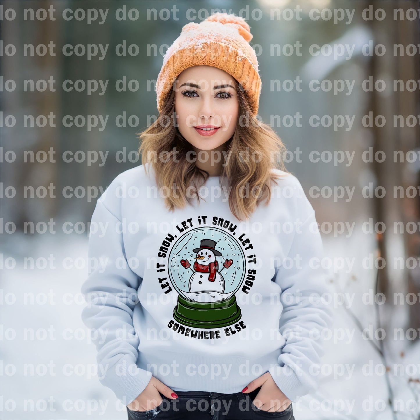 Let It Snow Somewhere Else Full Color/One Color Dream Print or Sublimation Print