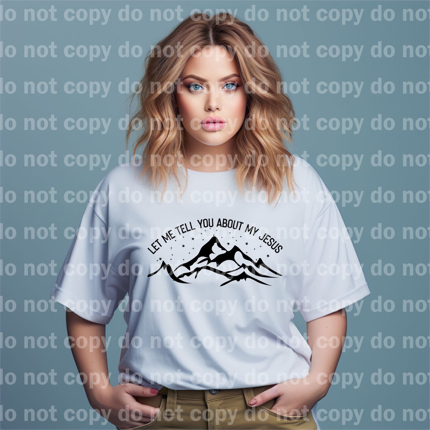 Let Me Tell You About My Jesus Mountains Black/Colored/White Dream Print or Sublimation Print