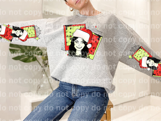 Loathe The Holidays Polaroid Curly Hair with Optional Two Rows Sleeve Designs Dream Print or Sublimation Print