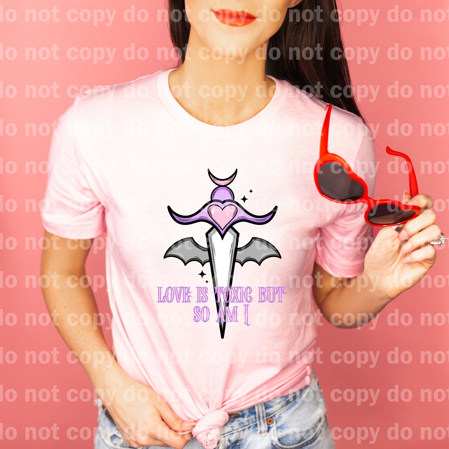 Love Is Toxic But So Am I Gray Purple with Pocket Option Dream Print or Sublimation Print