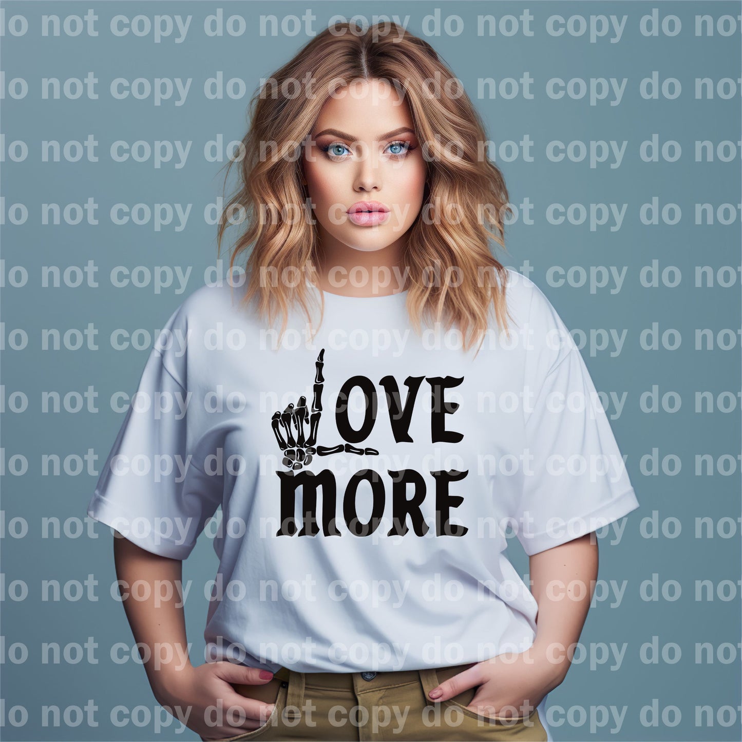 Love More Skellie Hand Distressed/Non Distressed Dream Print or Sublimation Print