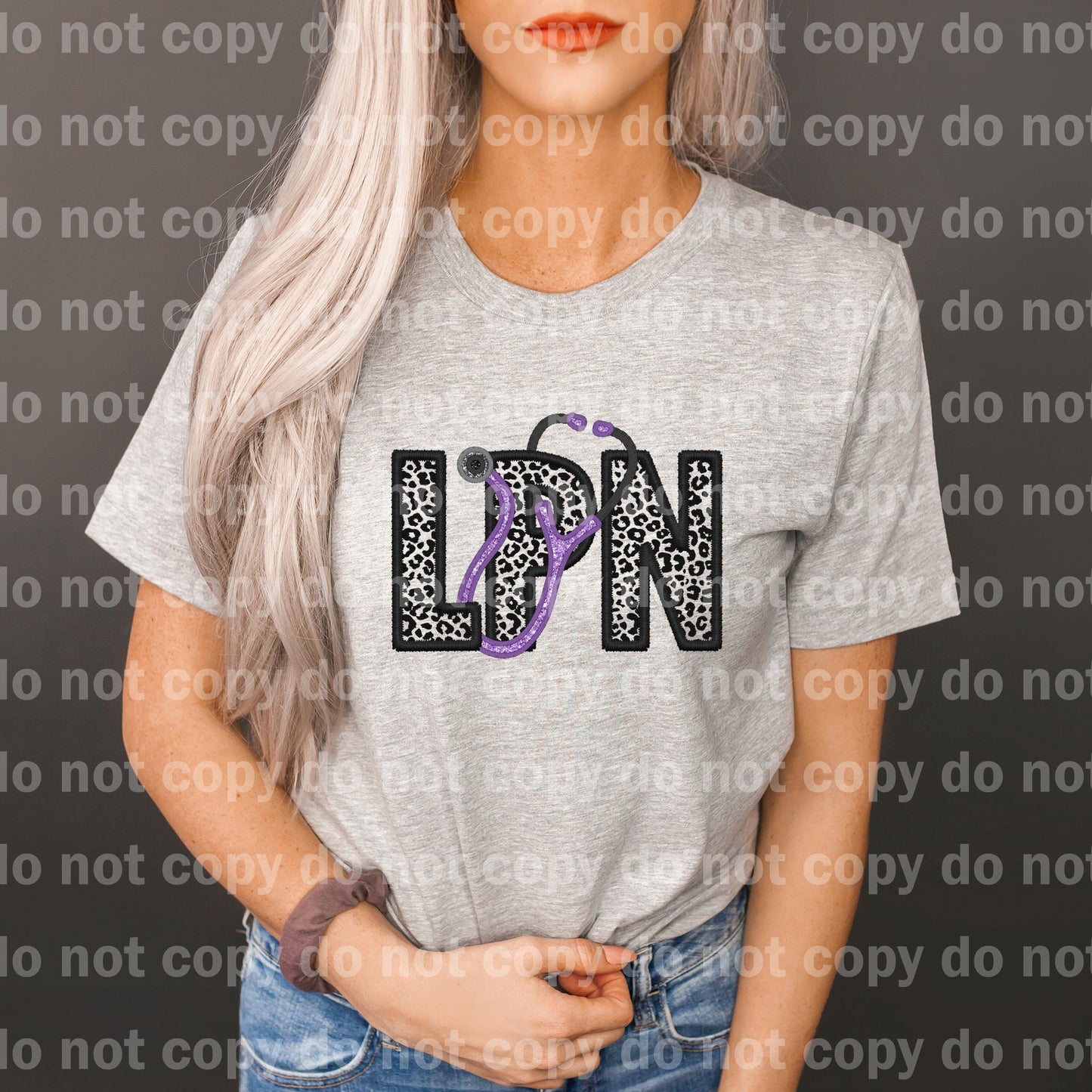 LPN Cheetah Print Stethoscope Dream Print or Sublimation Print