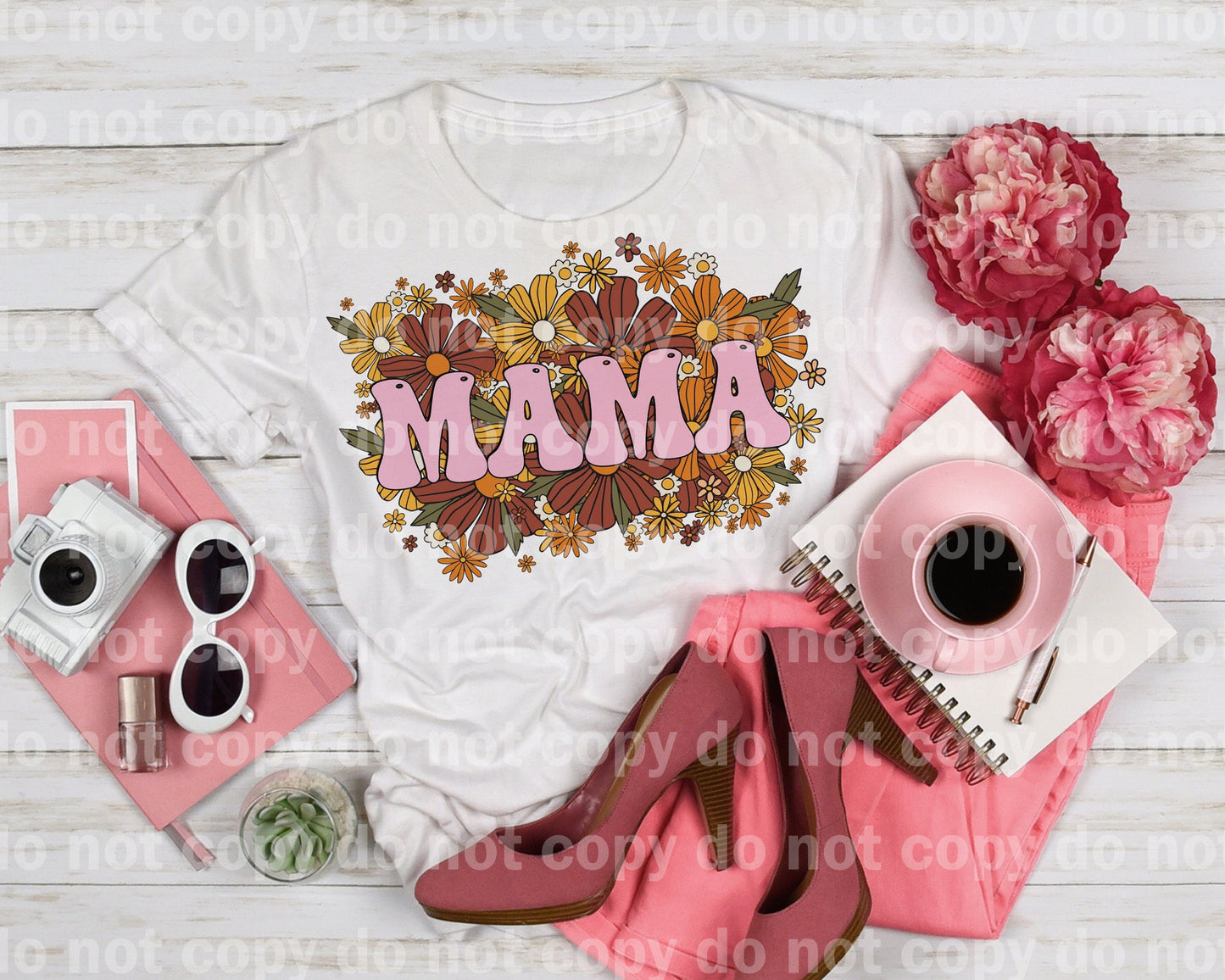 Mama Pink Floral Dream Print or Sublimation Print