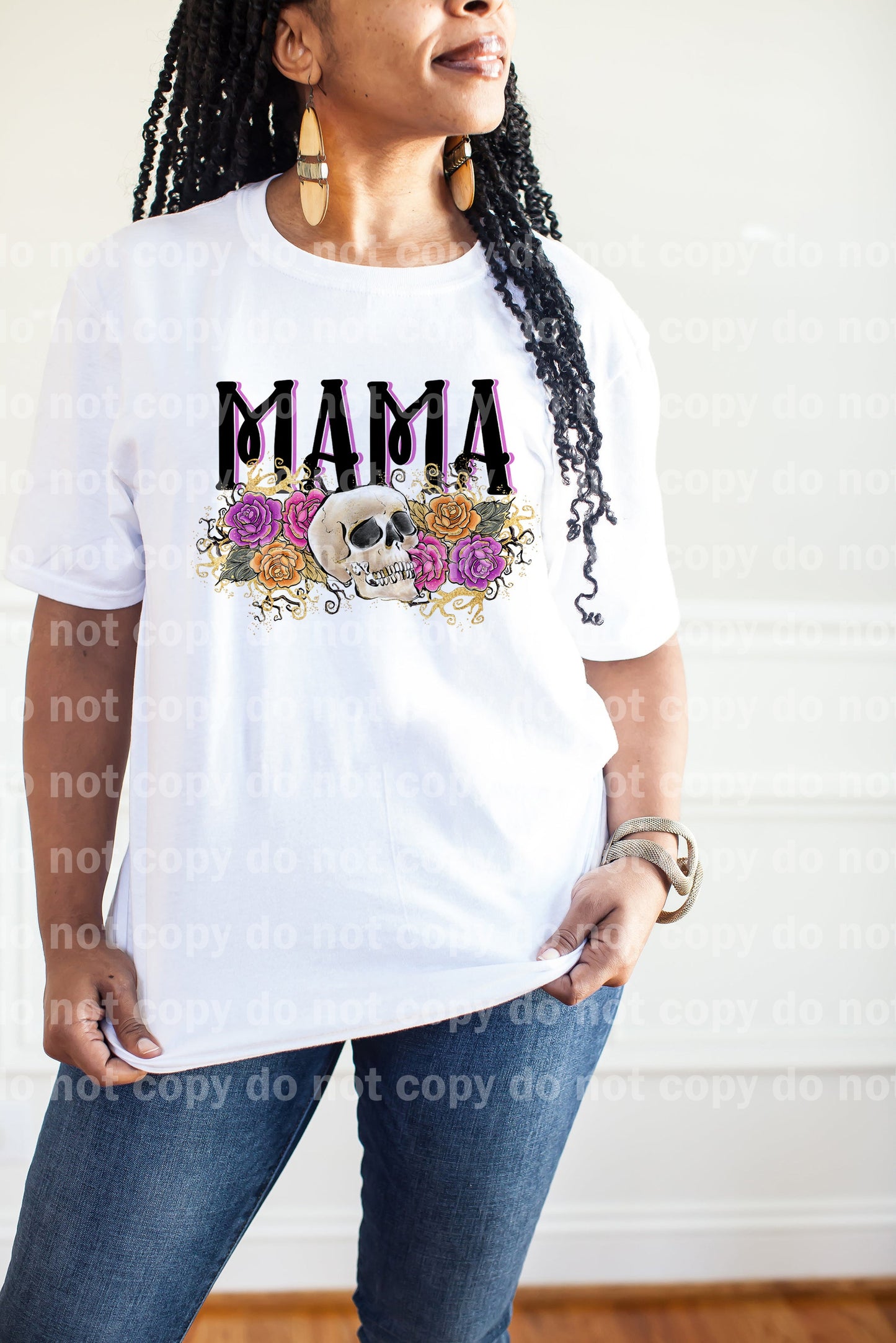 Mama Skull Floral Dream Print or Sublimation Print