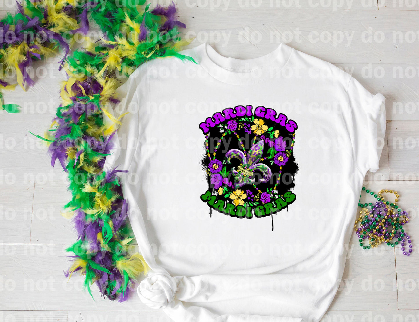 Mardi Gras Purple Green Font Dream Print or Sublimation Print