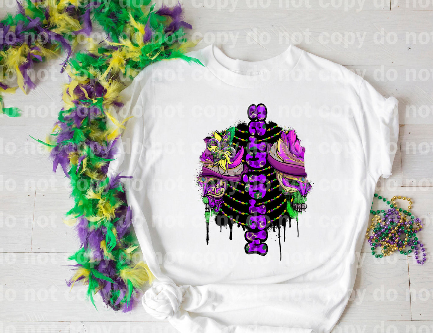 Mardi Gras Skulls Drippy Dream Print or Sublimation Print