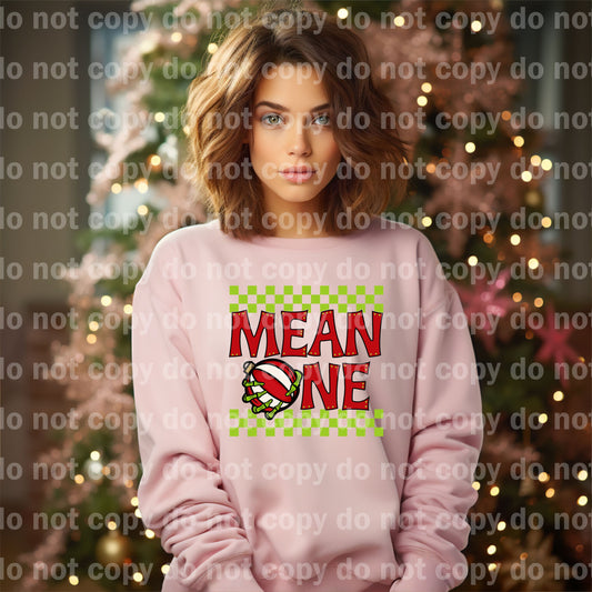 Mean One Skeleton Ornament Checkered Dream Print or Sublimation Print
