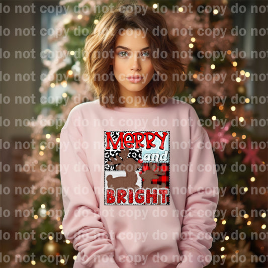 Merry And Bright Sequin Reindeer Dream Print or Sublimation Print