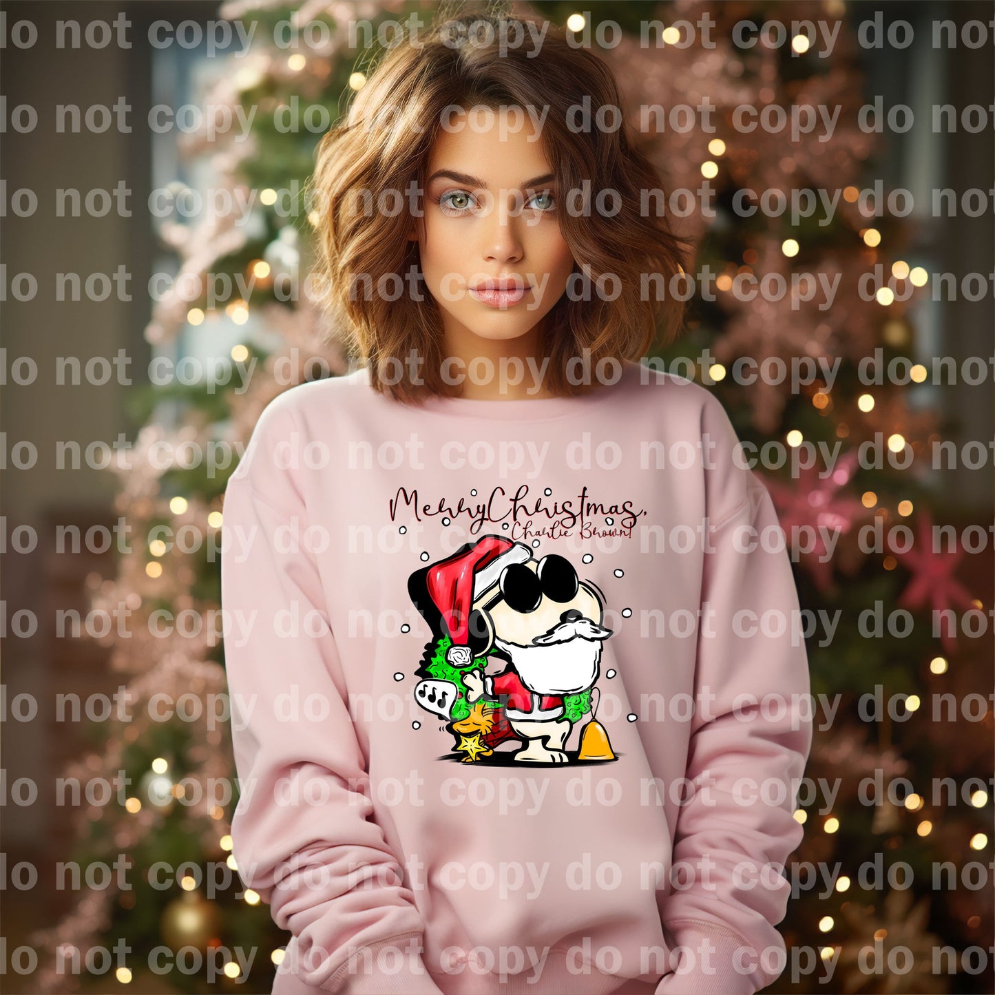 Merry Christmas Charlie with Pocket Option Dream Print or Sublimation Print