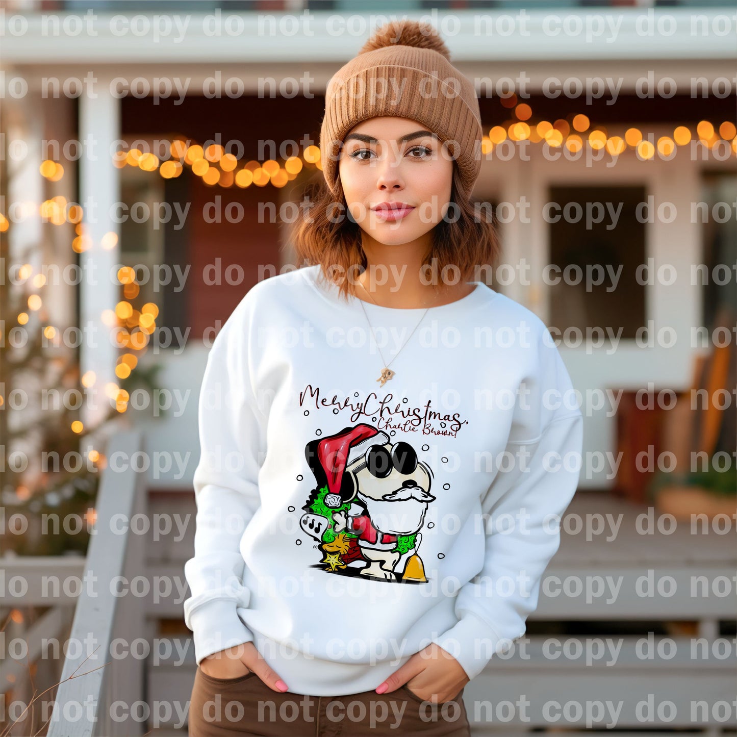 Merry Christmas Charlie with Pocket Option Dream Print or Sublimation Print