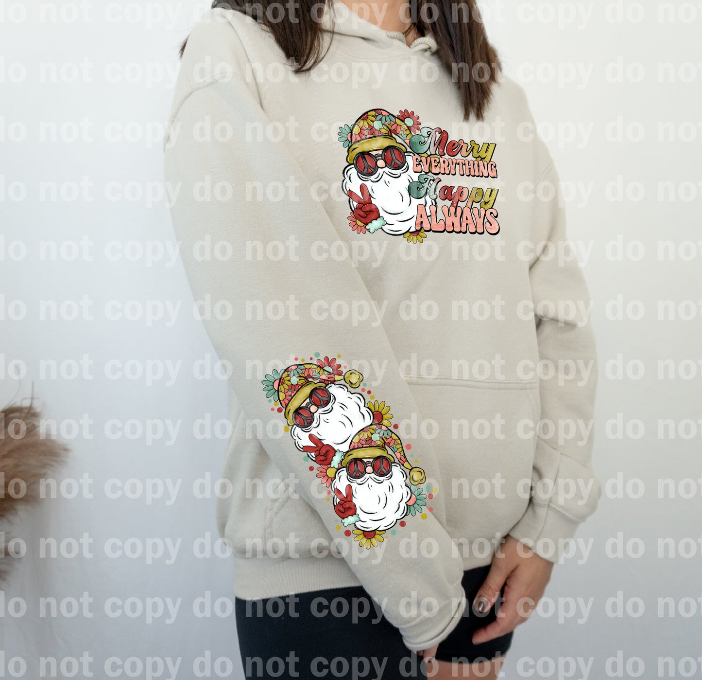 Merry Everything Happy Always with Optional Sleeve Design Dream Print or Sublimation Print