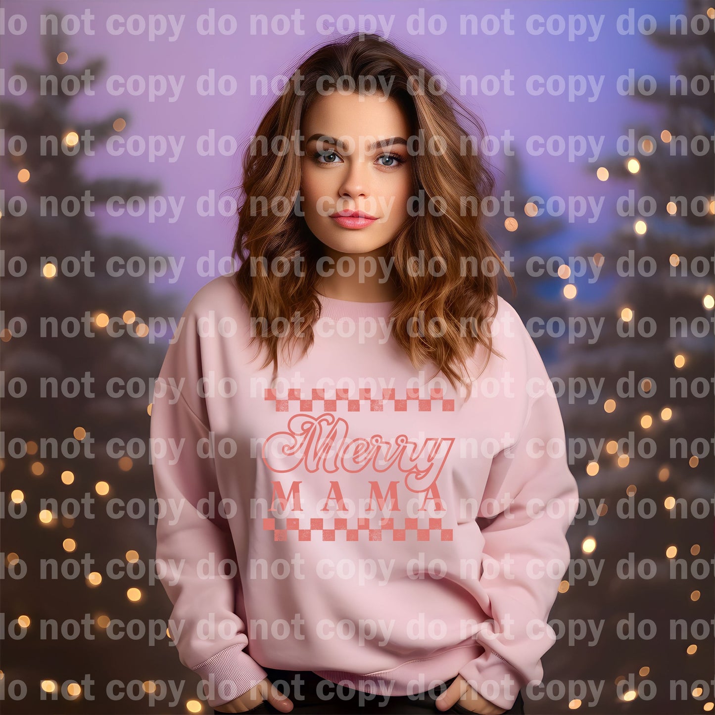 Merry Mama Checkered Dream Print or Sublimation Print