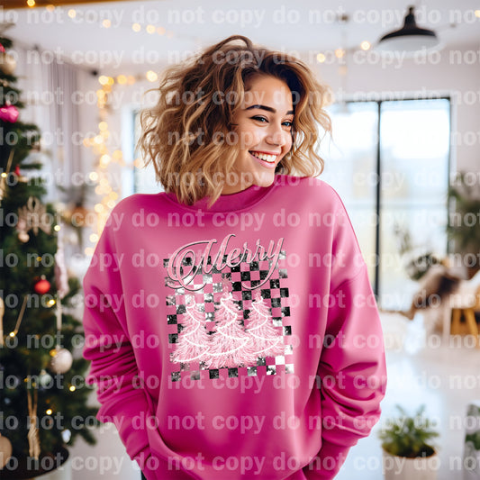 Merry Pink Tree Dream Print or Sublimation Print