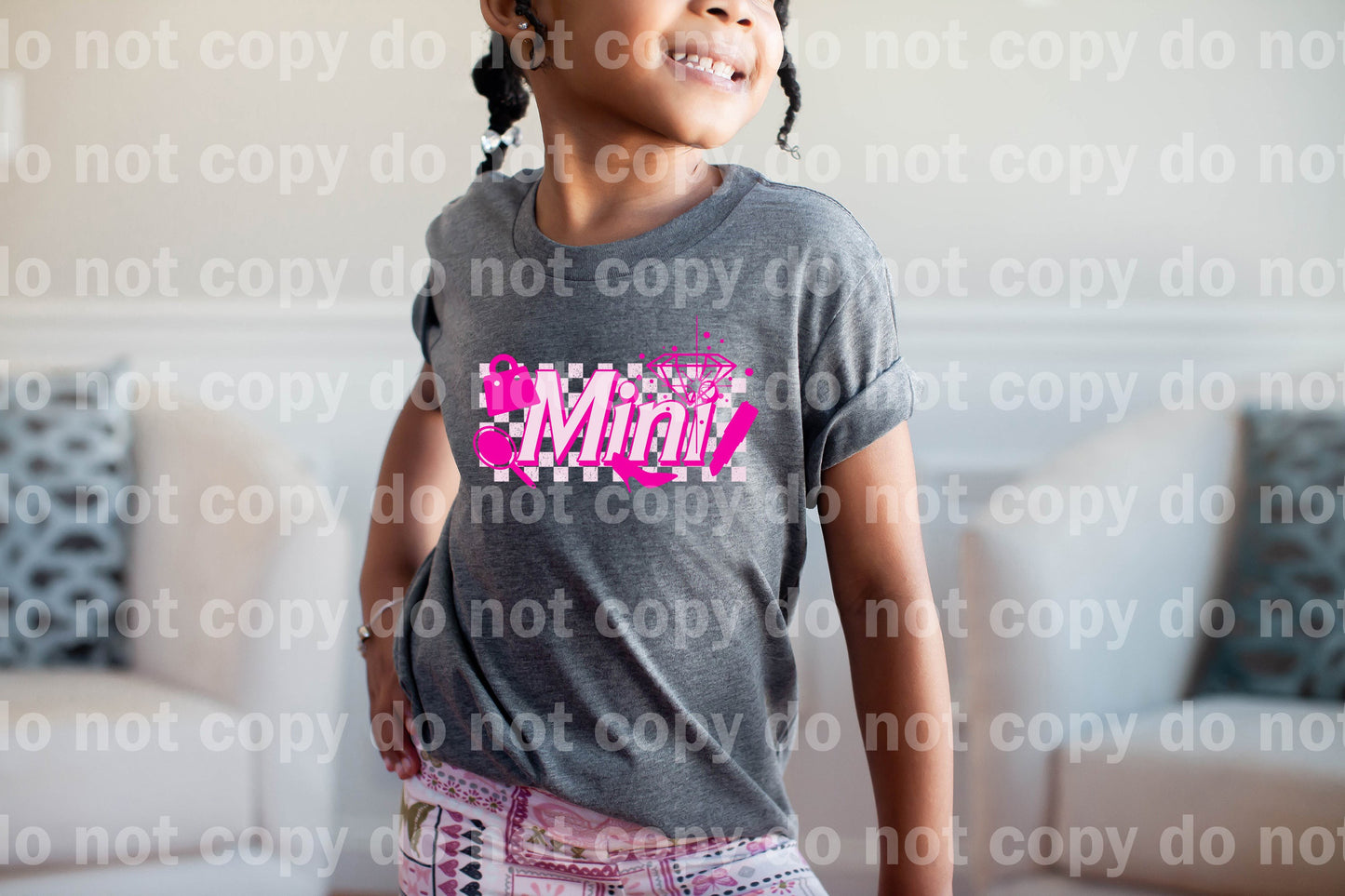 Mini Pink Plaid Dream Print or Sublimation Print