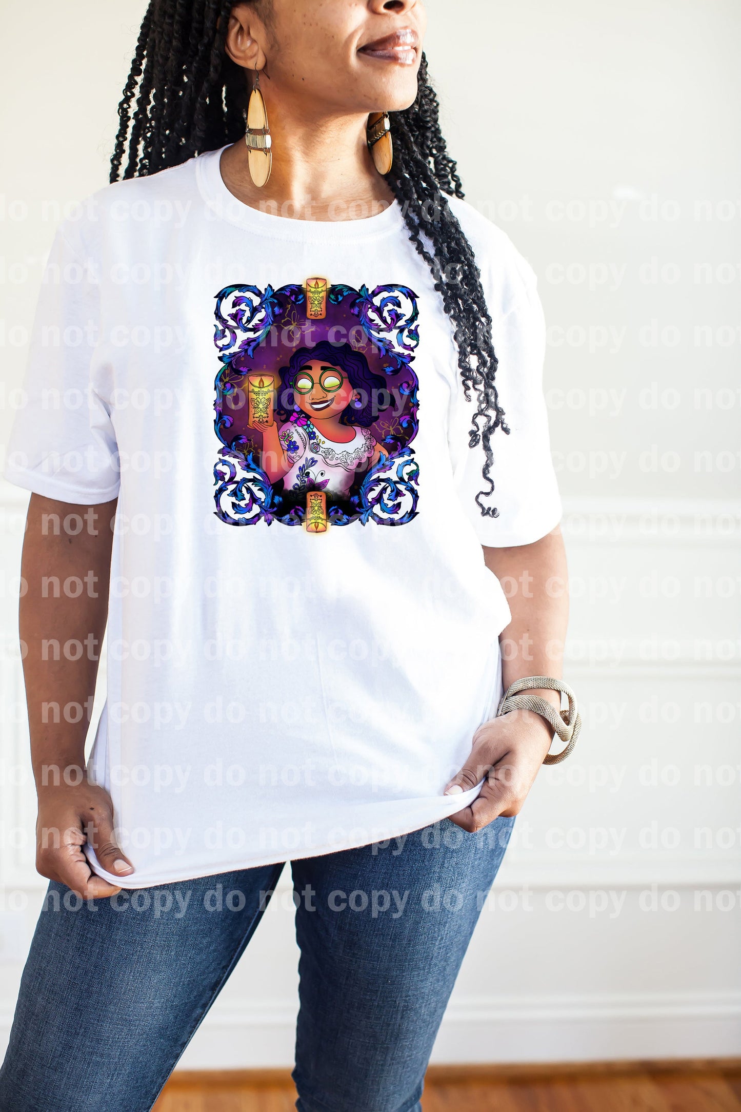 Mira Curly Young Woman Frame Dream Print or Sublimation Print