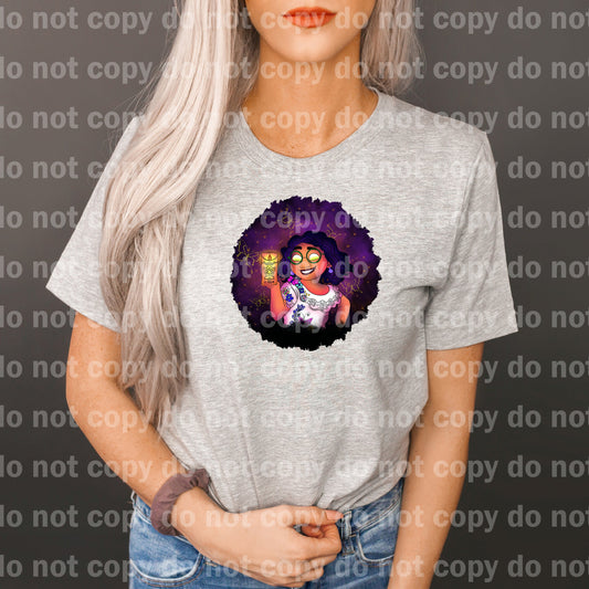 Mira Curly Young Woman Round Dream Print or Sublimation Print
