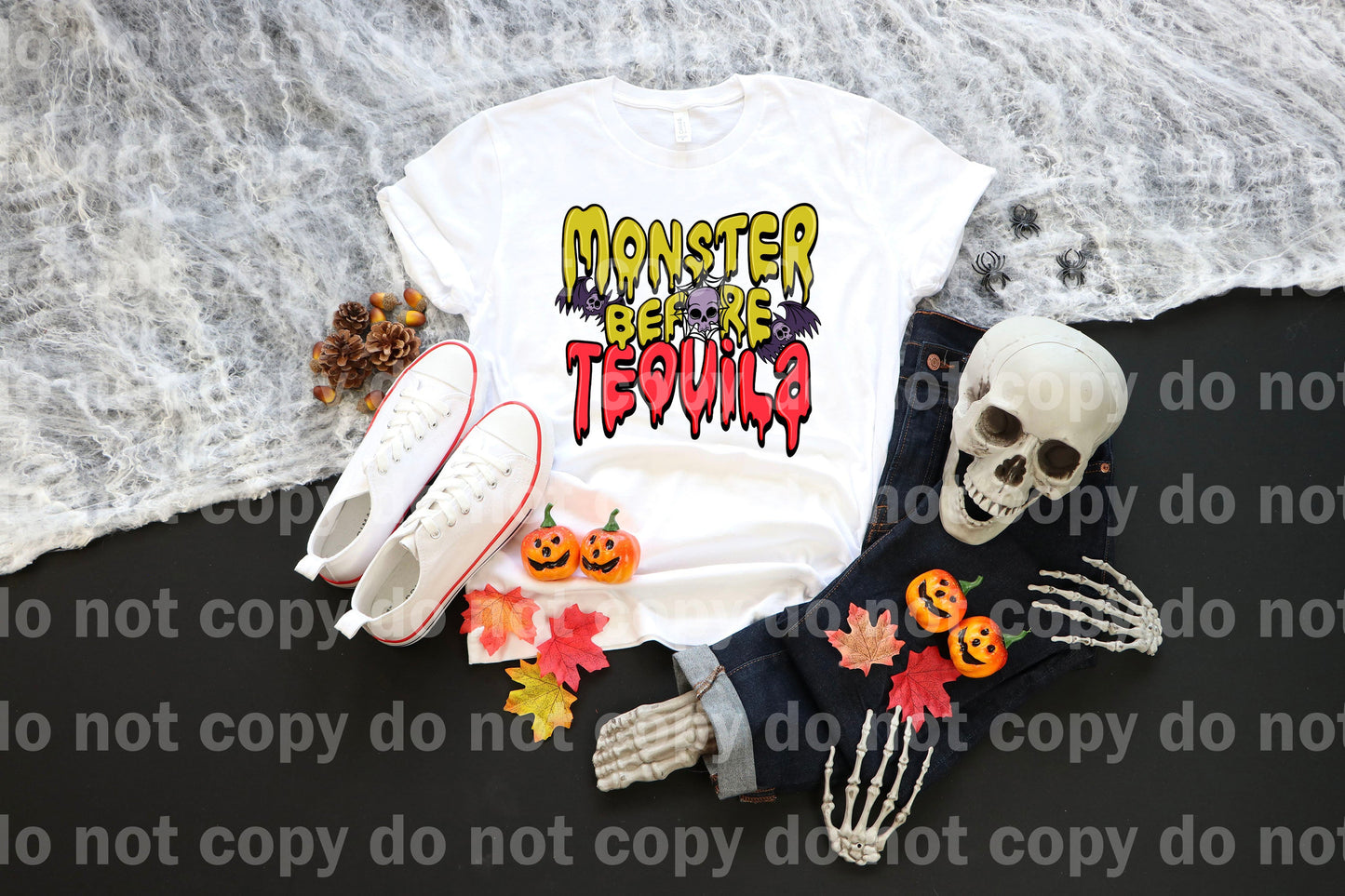 Monster Before Tequila with Optional Sleeve Design Dream Print or Sublimation Print