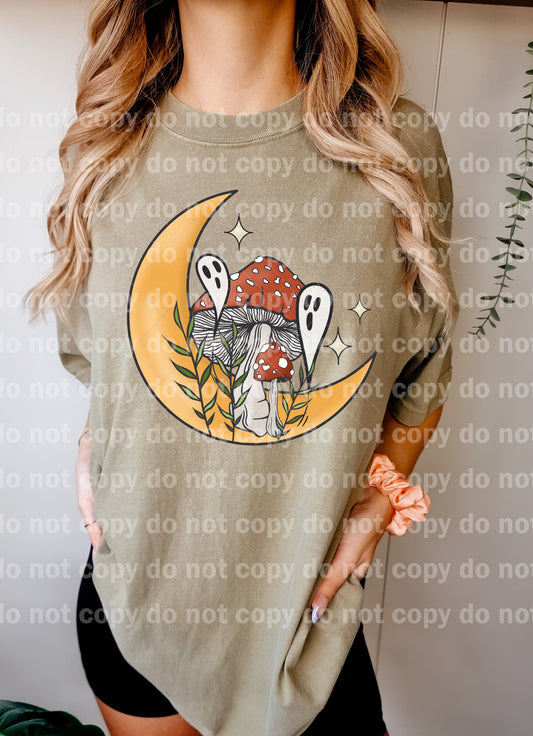 Moon With Mushrooms And Ghost Dream Print or Sublimation Print