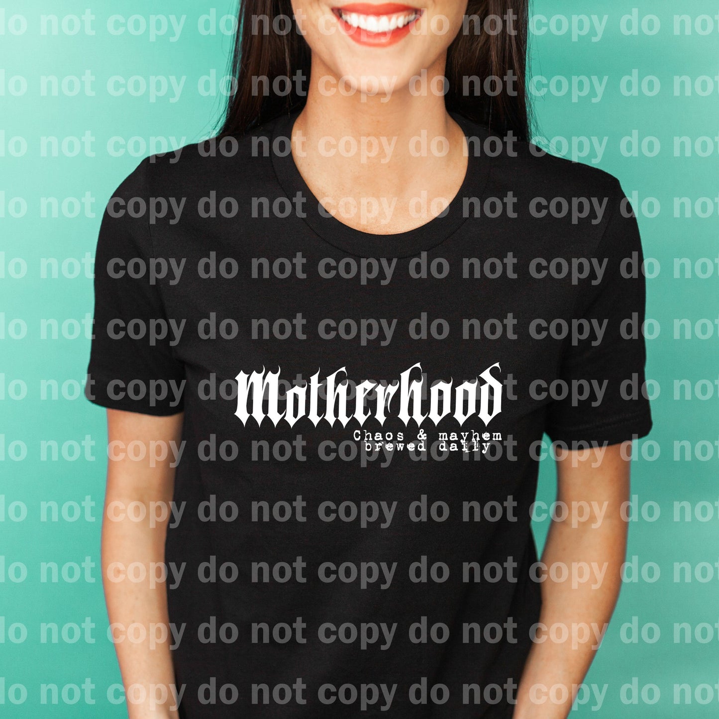 Motherhood Chaos and Mayhem Brewed Daily Black/White Dream Print or Sublimation Print